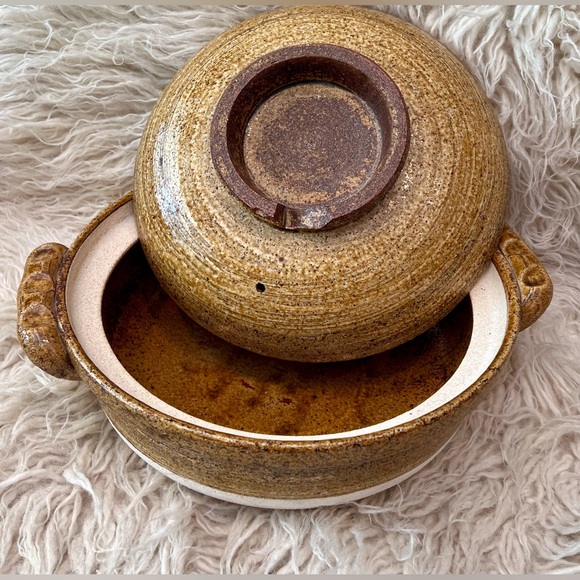 NEW Vtg Large Heavy Chinese stir fry rice bowl w top Handles 10 1/4” x D 4” high - Picture 2 of 8